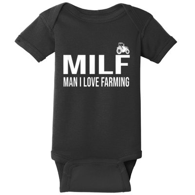 Milf Man I Love Farming Kansas State Football Fan Baby Bodysuit