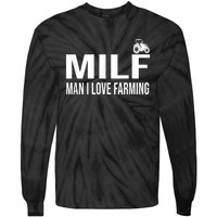 Milf Man I Love Farming Kansas State Football Fan Tie-Dye Long Sleeve Shirt