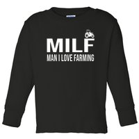 Milf Man I Love Farming Kansas State Football Fan Toddler Long Sleeve Shirt