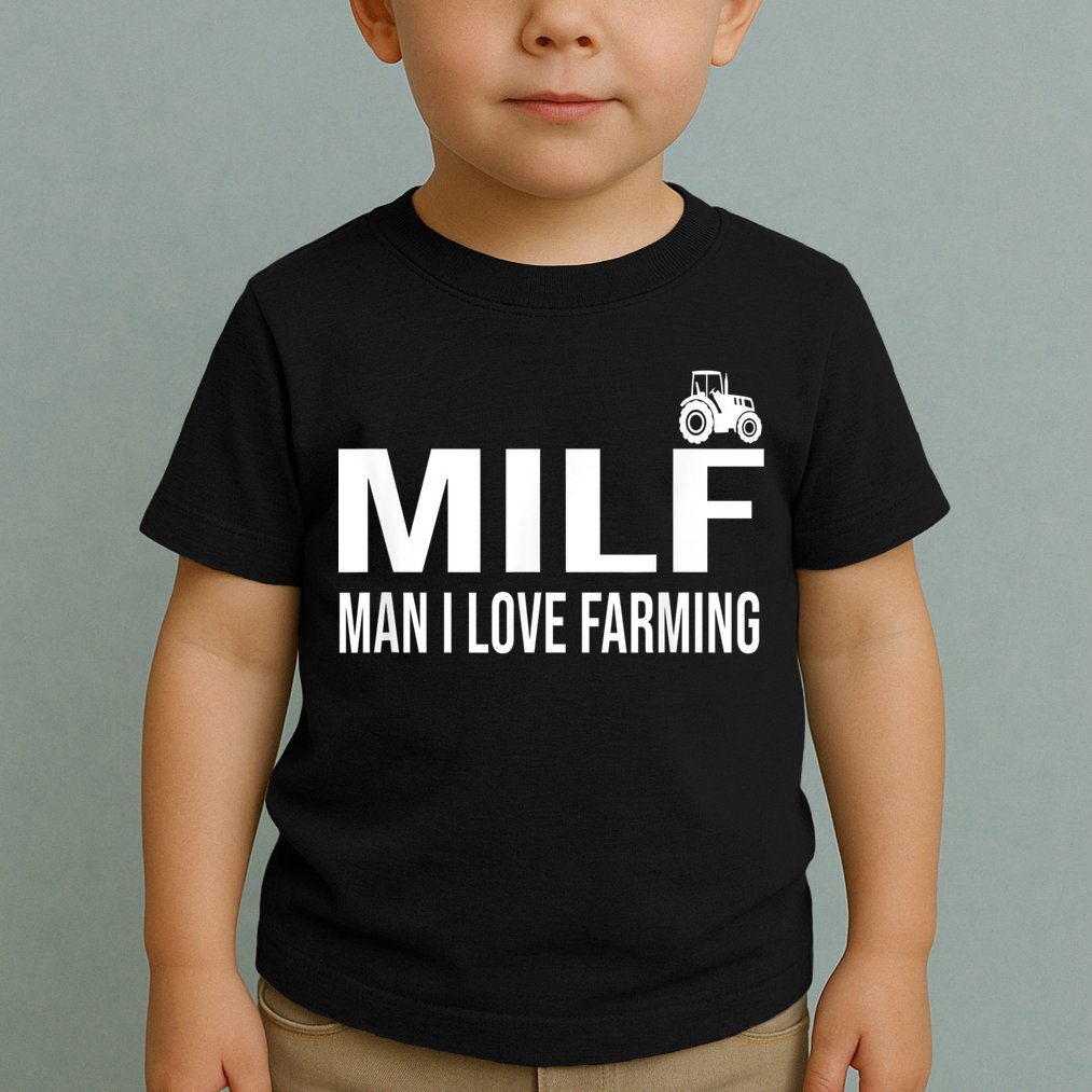 Milf Man I Love Farming Kansas State Football Fan Toddler T-Shirt