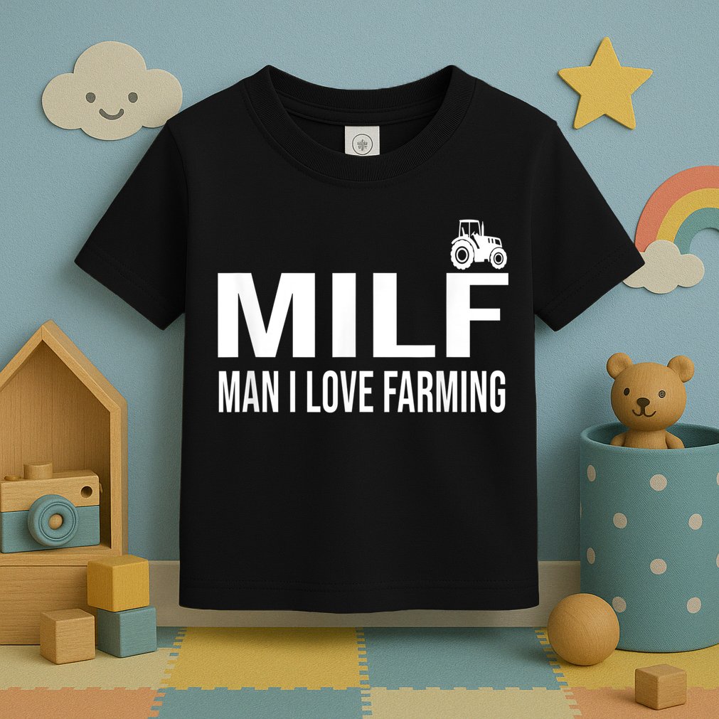 Milf Man I Love Farming Kansas State Football Fan Toddler T-Shirt