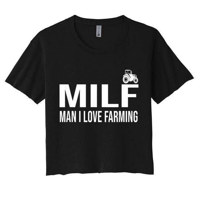 Milf Man I Love Farming Kansas State Football Fan Crop Top