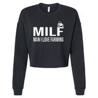 Milf Man I Love Farming Kansas State Football Fan Cropped Pullover Crew