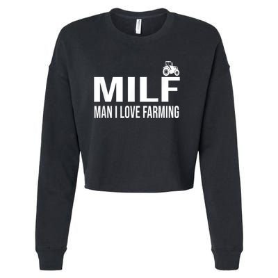 Milf Man I Love Farming Kansas State Football Fan Cropped Pullover Crew