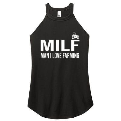 Milf Man I Love Farming Kansas State Football Fan Women's Perfect Tri Rocker Tank