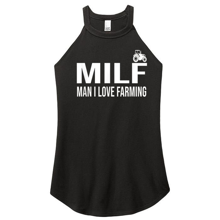 Milf Man I Love Farming Kansas State Football Fan Women's Perfect Tri Rocker Tank