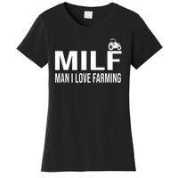 Milf Man I Love Farming Kansas State Football Fan Women's T-Shirt