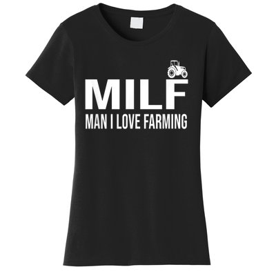 Milf Man I Love Farming Kansas State Football Fan Women's T-Shirt