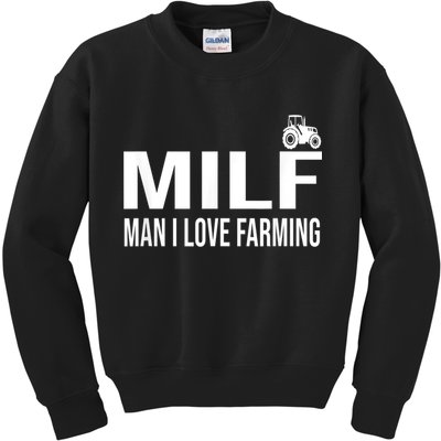 Milf Man I Love Farming Kansas State Football Fan Kids Sweatshirt