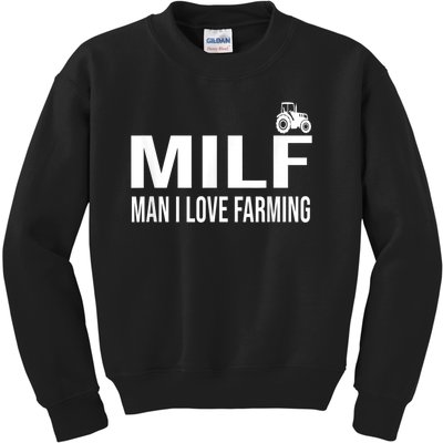 Milf Man I Love Farming Kansas State Football Fan Kids Sweatshirt