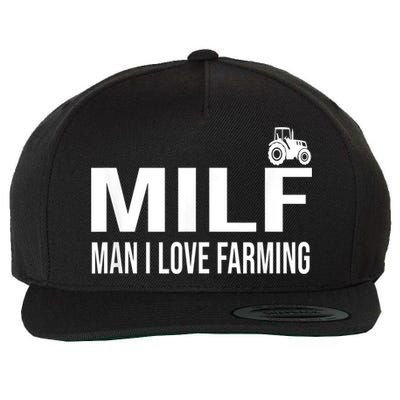 Milf Man I Love Farming Kansas State Football Fan Wool Snapback Cap
