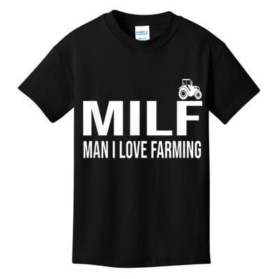 Milf Man I Love Farming Kansas State Football Fan Kids T-Shirt