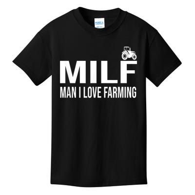 Milf Man I Love Farming Kansas State Football Fan Kids T-Shirt