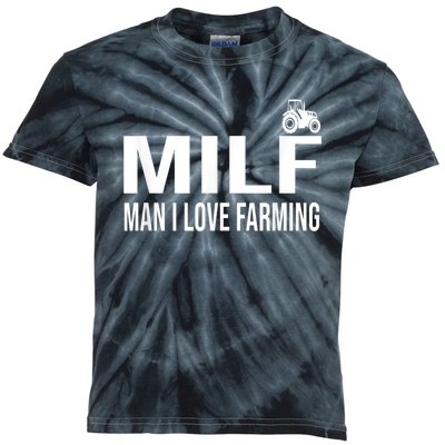 Milf Man I Love Farming Kansas State Football Fan Kids Tie-Dye T-Shirt