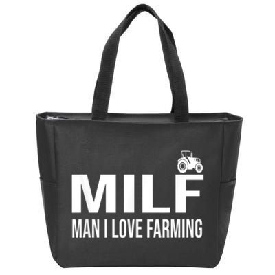 Milf Man I Love Farming Kansas State Football Fan Zip Tote Bag