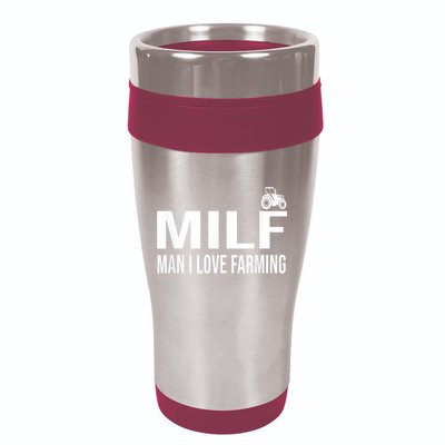 Milf Man I Love Farming Kansas State Football Fan 16oz Travel Tumbler
