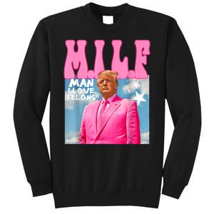 M.I.L.F Man I Love Felons Funny Trump 2024 Election Tall Sweatshirt