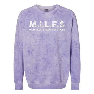 MILFS Man I Love Florida States Vintage Colorblast Crewneck Sweatshirt