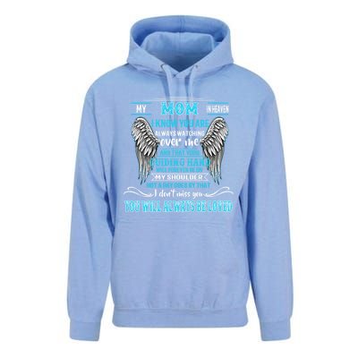 My Mom In Heaven You Will Always Be Loved Missing My Mother Gift Unisex Surf Hoodie