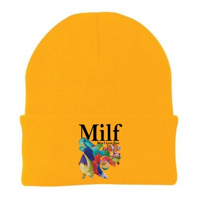 Milf Man I Love Fish Funny Knit Cap Winter Beanie