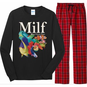 Milf Man I Love Fish Funny Long Sleeve Pajama Set