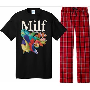 Milf Man I Love Fish Funny Pajama Set