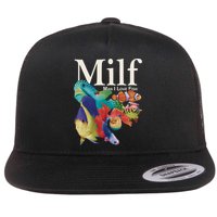 Milf Man I Love Fish Funny Flatbill Hat