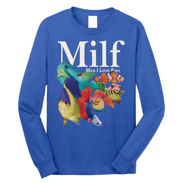 Milf Man I Love Fish Funny Long Sleeve Shirt