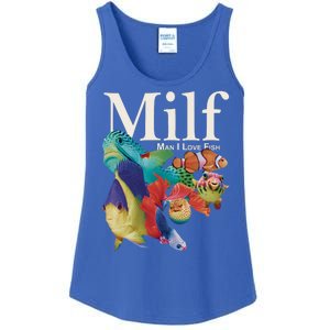 Milf Man I Love Fish Funny Ladies Essential Tank