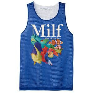 Milf Man I Love Fish Funny Mesh Reversible Basketball Jersey Tank