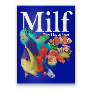 Milf Man I Love Fish Funny Poster