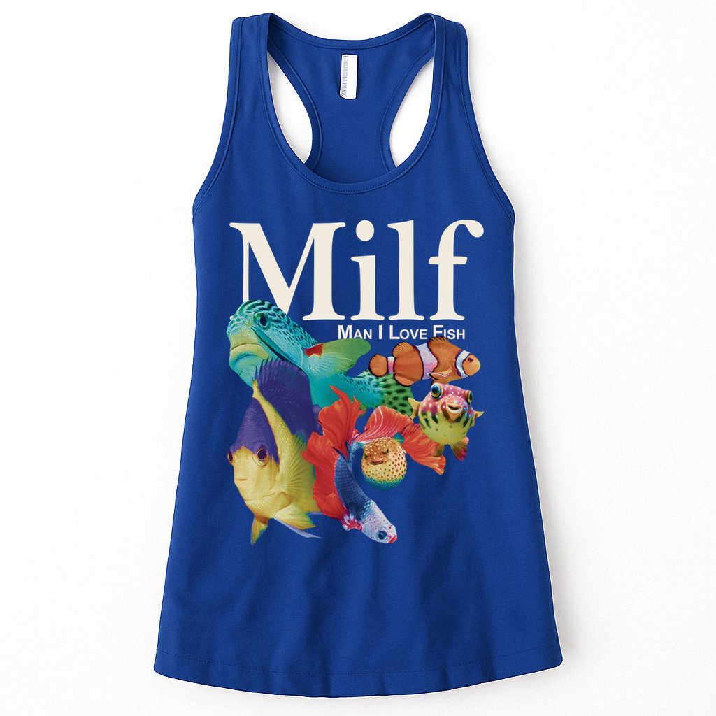 Milf Man I Love Fish Funny Womens Tank Top