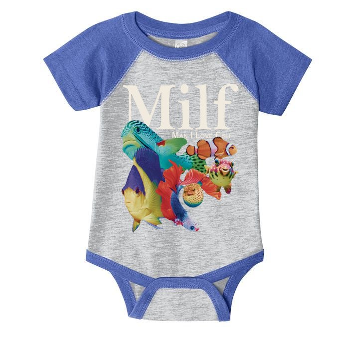 Milf Man I Love Fish Funny Infant Baby Jersey Bodysuit