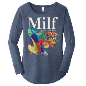 Milf Man I Love Fish Funny Women's Perfect Tri Tunic Long Sleeve Shirt