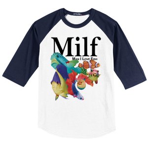 Milf Man I Love Fish Funny Baseball Sleeve Shirt