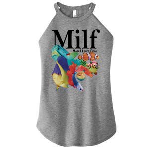 Milf Man I Love Fish Funny Women's Perfect Tri Rocker Tank