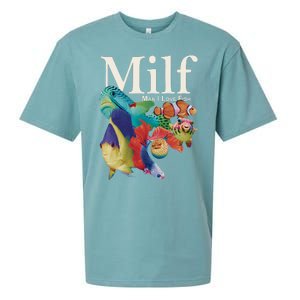 Milf Man I Love Fish Funny Sueded Cloud Jersey T-Shirt