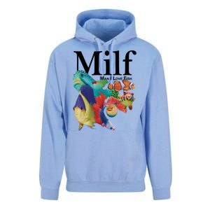 Milf Man I Love Fish Funny Unisex Surf Hoodie