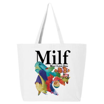 Milf Man I Love Fish Funny 25L Jumbo Tote