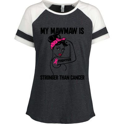 My Mawmaw Is Stronger Than Cancer Breast Cancer Great Gift Enza Ladies Jersey Colorblock Tee