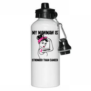 My Mawmaw Is Stronger Than Cancer Breast Cancer Great Gift Aluminum Water Bottle 