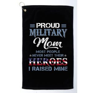 Military Mom I Raised My Hero America American Armed Forces Platinum Collection Golf Towel