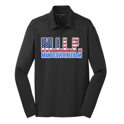 MILF Silk Touch Performance Long Sleeve Polo