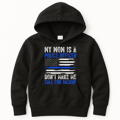 My Mom Is A Police Officer Kids Hoodie