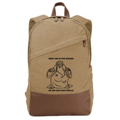 Meet Me In The Woods So We Can Cast Spell Cotton Canvas Backpack