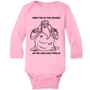 Meet Me In The Woods So We Can Cast Spell Baby Long Sleeve Bodysuit