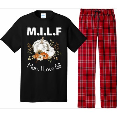 MILF Man I Love Fall Funny Seasonal Pumpkin Autumn Pajama Set