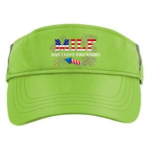 MILF Man I Love Fireworks Funny American Patriotic July 4th Adult Drive Performance Visor