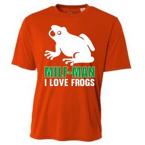 MILF Man I Love Frogs Funny Frog Cooling Performance Crew T-Shirt