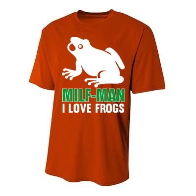 MILF Man I Love Frogs Funny Frog Performance Sprint T-Shirt